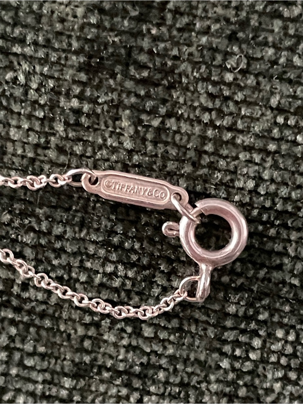 Tiffany & Co. Silver Heart Tag Necklace with Signature Blue - Picture 6 of 10